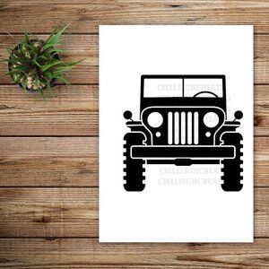 *2 for $20* Jeep Outline Vinyl decal  sticker Handcrafted